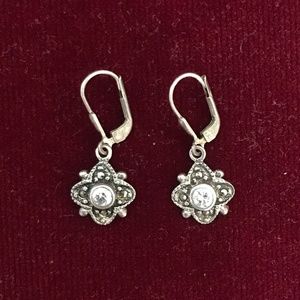 Vintage Art Deco Silver Style Earrings